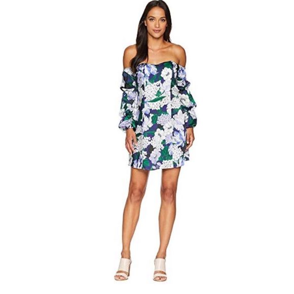 ALEXIA Admor Tropical off shoulder dress - Picture 5 of 6